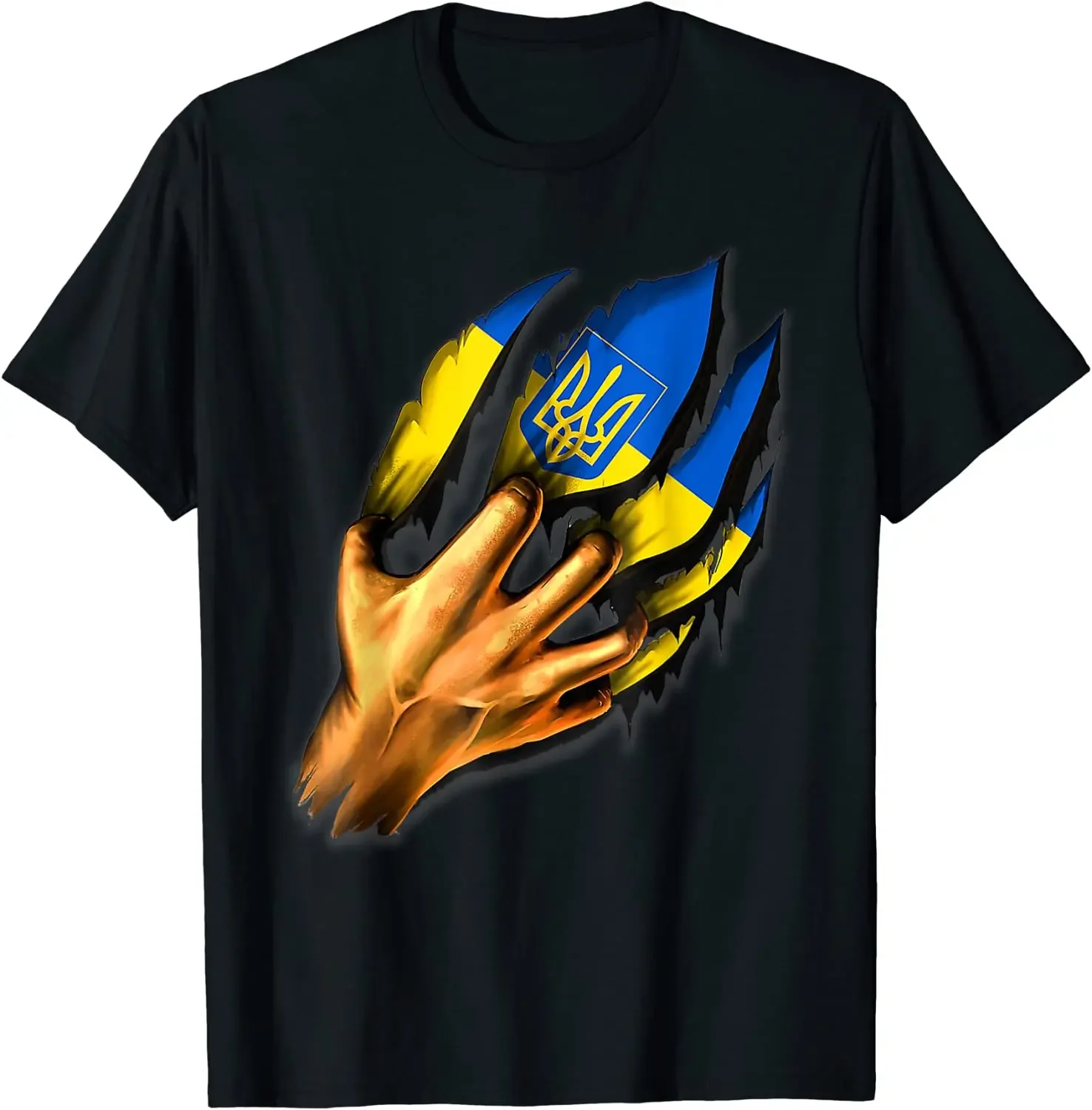 

Ukraine Coat of Arms Men T-Shirt Short Sleeve Casual 100% Cotton O-Neck Summer T Shirt