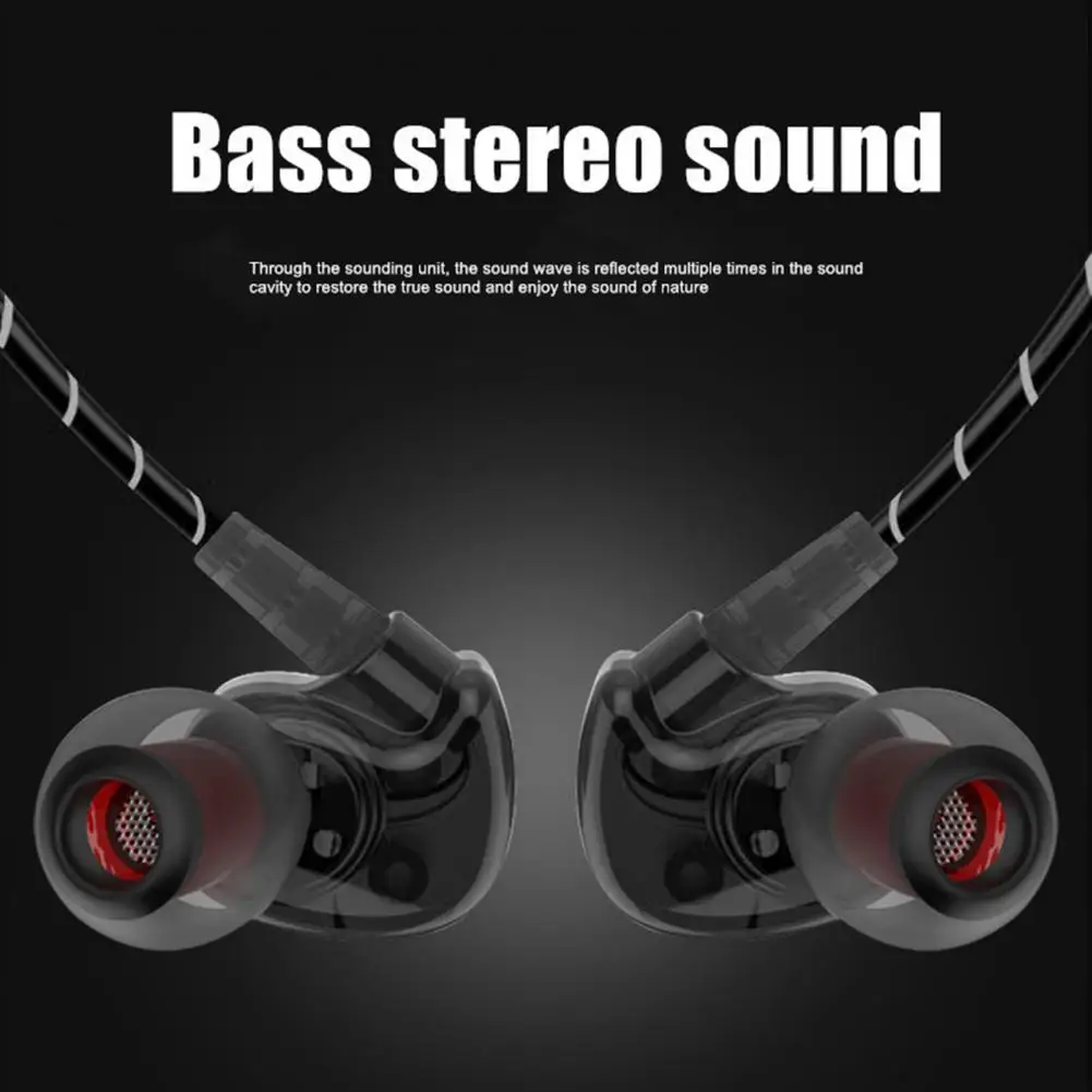 V2 Wired Earphone Comfortable Sensitive Line Control Mega Bass Comfy Headphone Earphone In Ear Wired Headphone Mic For Sports