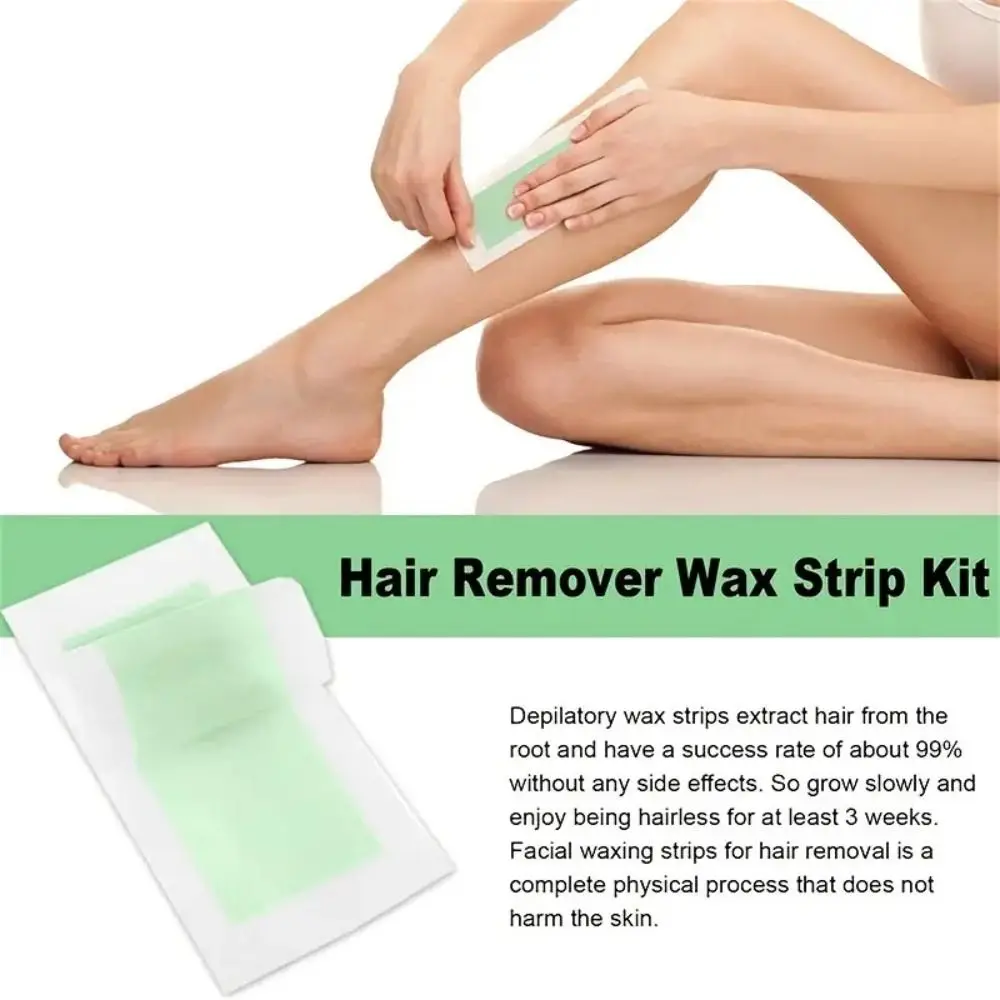

10 Sheets Professional Hair Removal Wax Strips Depilation Hypoallergenic Double Sided Cold Wax Paper Beauty Tools