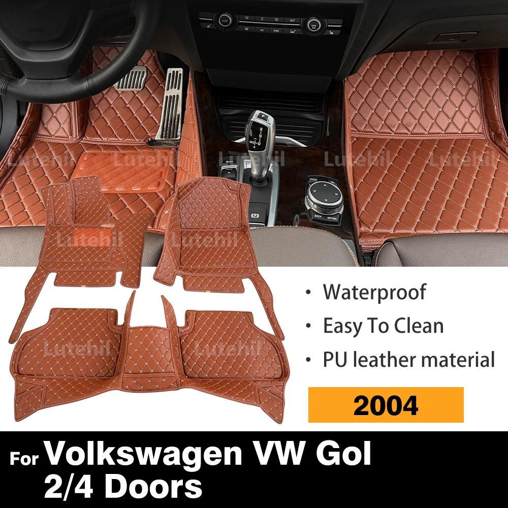 

For Volkswagen VW Gol 2/4 Doors 2004 Custom Car Floor Mat Automobile Carpet Interior Details Accessories Protective Pad Parts
