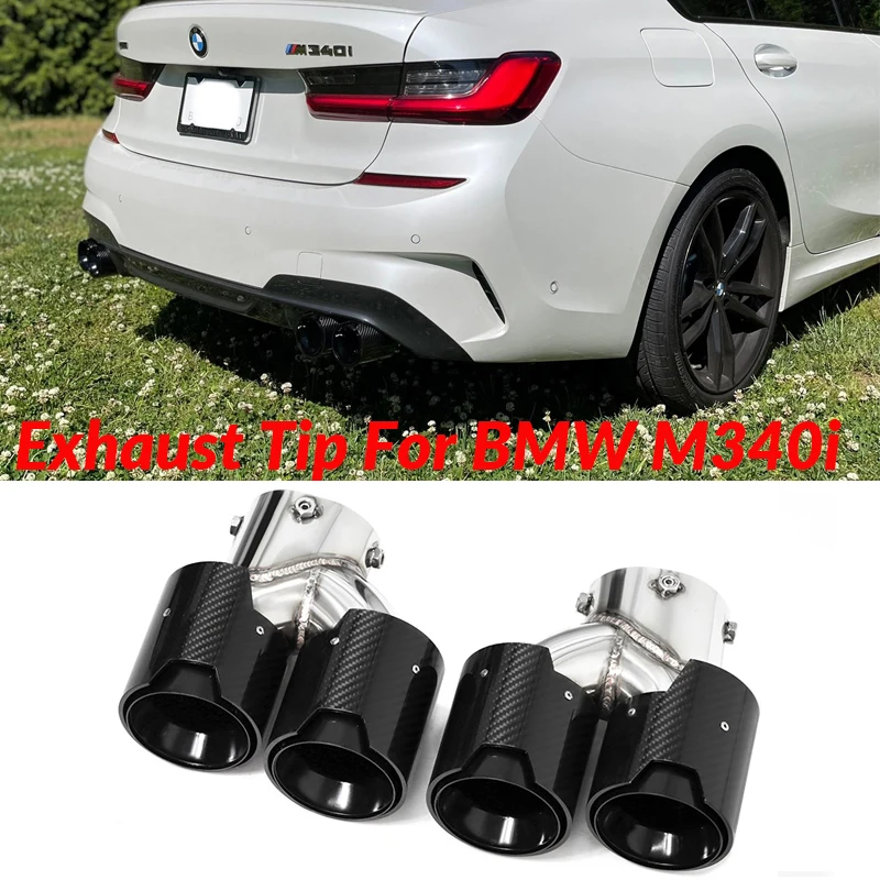 Ponta De Escape De Fibra De Carbono Quad Car, Ponta Do Silenciador, Sistema De Escape MPE, BMW G20 G21 M340i 2019 2020 2021