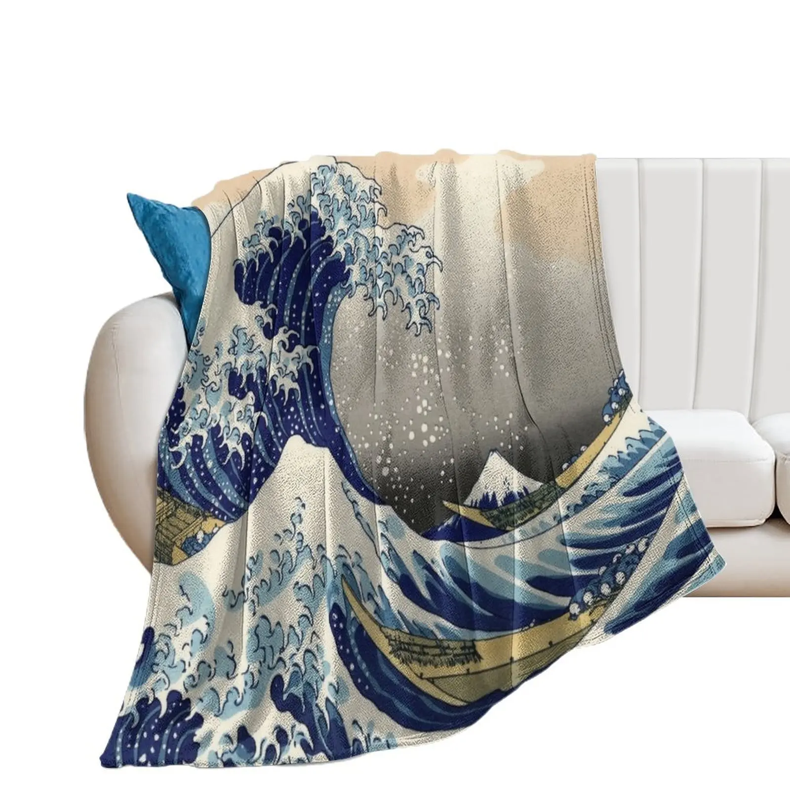 Hokusai (1760-1849) The Great Wave off Kanagawa Throw Blanket Shaggy Baby Blankets