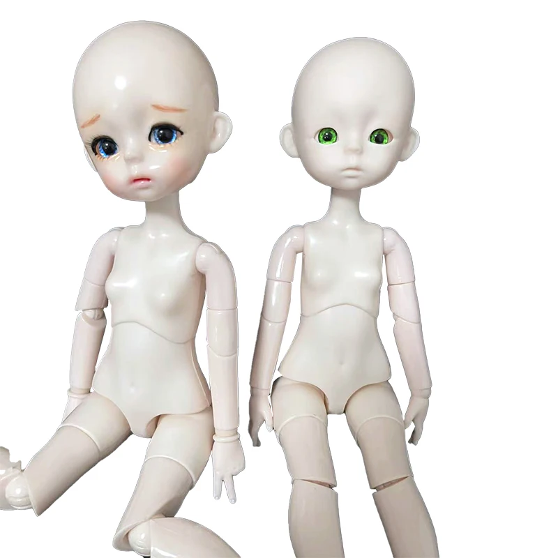 귀여운 오픈 헤드 1/6 Bjd 인형, 수제 메이크업 인형, 머리 또는 전체 인형, DIY 어린이 장난감, 소녀 선물, 30cm