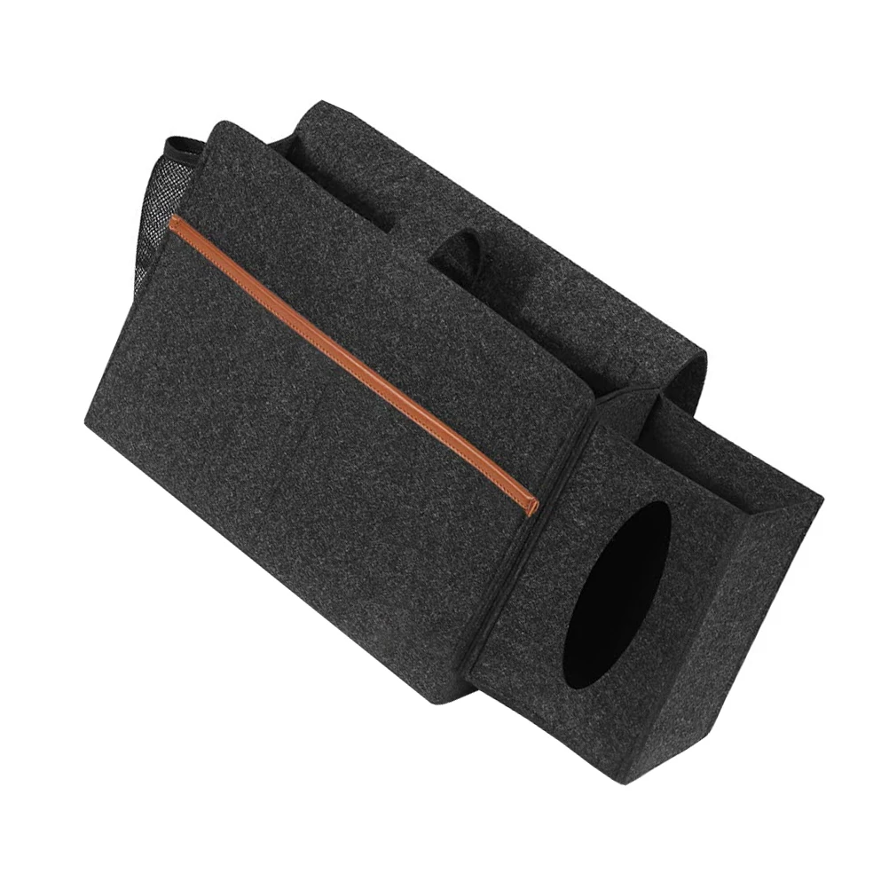 

Bedside Felt Storage Pouch Large Capacity Mattress Organizer For Laptop Phone Books Glasses Dorm Room Home Bedroom Sofa Hanging