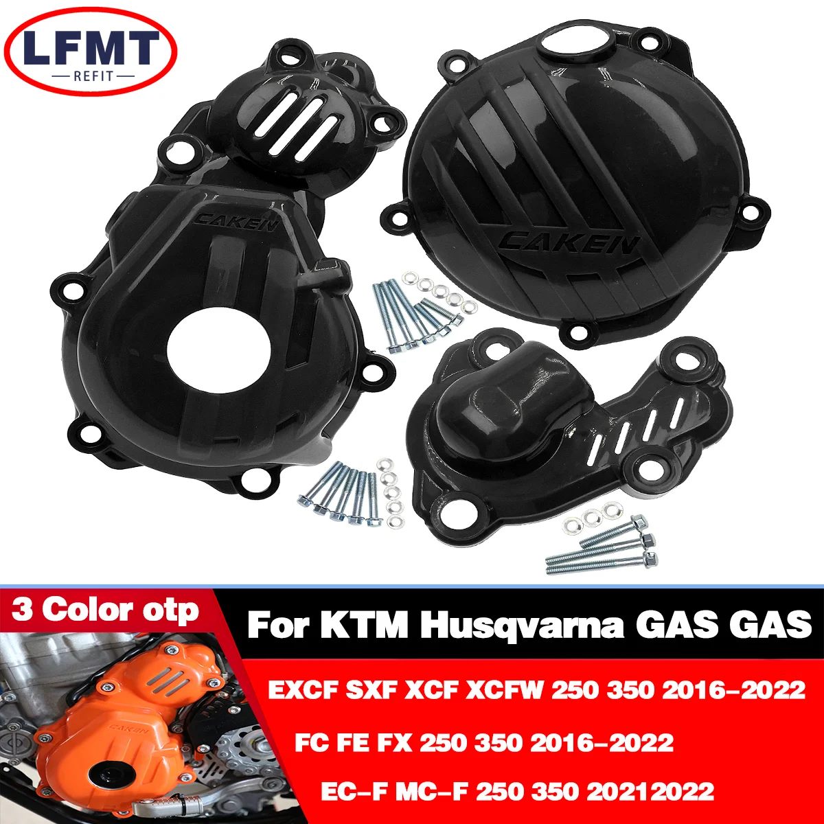 

CAKEN Engine Water Pump Guard Clutch Cover Ignition Protector for Husqvarna FC FE FX 250 350 For GASGAS EC-F MC-F 2017 2018-2022