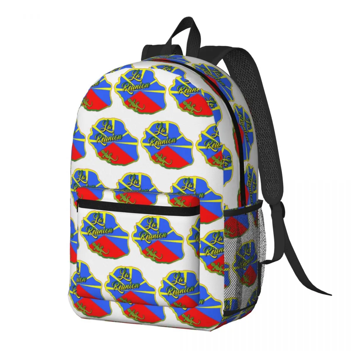 Reunion Island 974 Backpack Daypack Large Capacity Boys Girls BookBag School Bag Shoulder Bags for Men Women