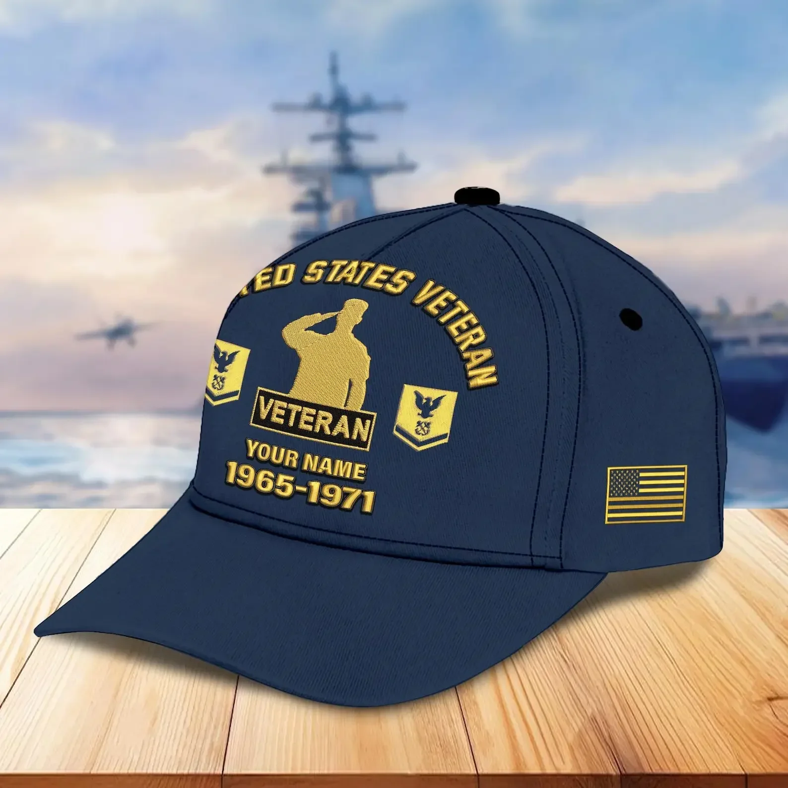 Customization Military Veteran Hats - Personalized United States Veteran Hat, Military Ball Caps, Patriotic Hats For Men Hat