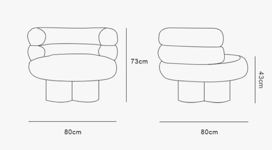싱글 디자이너 양털 의자, 캐주얼 소파 의자, 협의