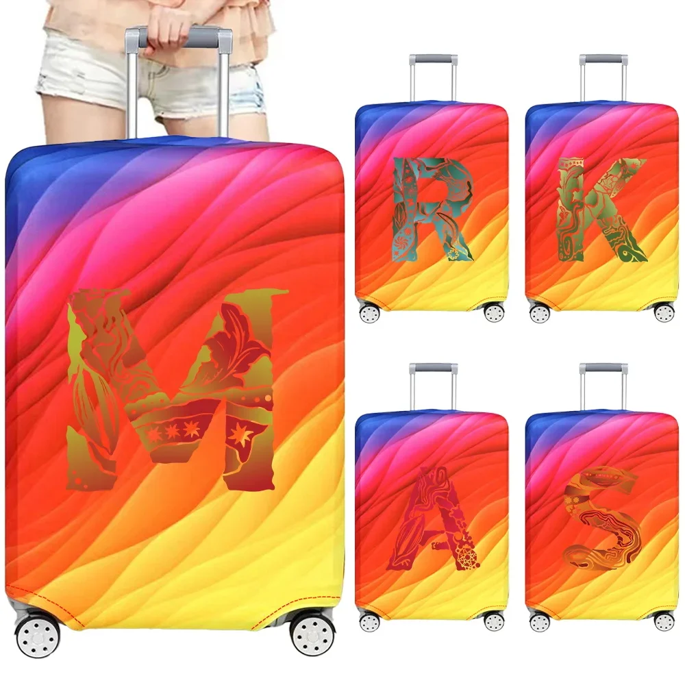 Luggage Protective Cover Stretch Fabric Luggage Protective Covers Dust Cover Anti-Scratch Suitcase Covers Engrave Image Series