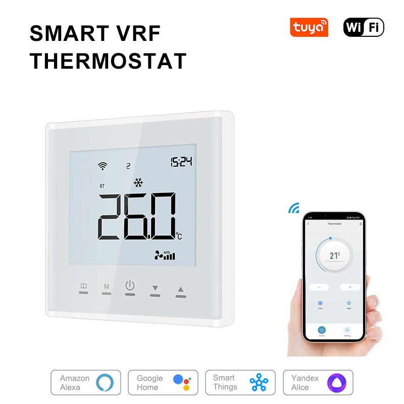 

For Mitsubishi Electric Fujitsu(Ogeneral) Tuya wifi VRF Air Conditioner Smart Thermostat Google Home Alexa DuerOS