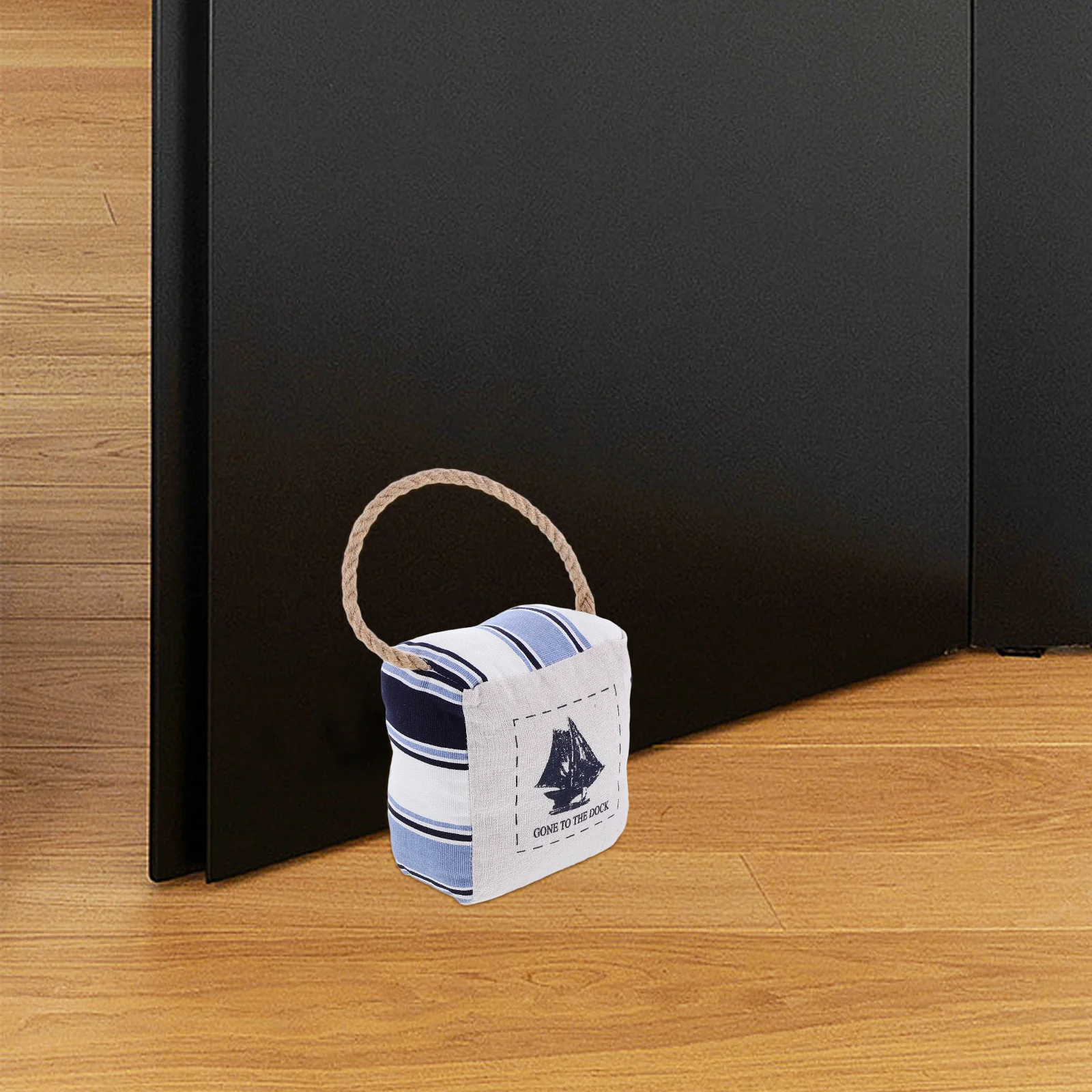 Mediterranean Style Fabric Door Stopper Heavy Duty Decorative Doorstop for Indoor Bedroom Bathroom Kids Room Floor Protector