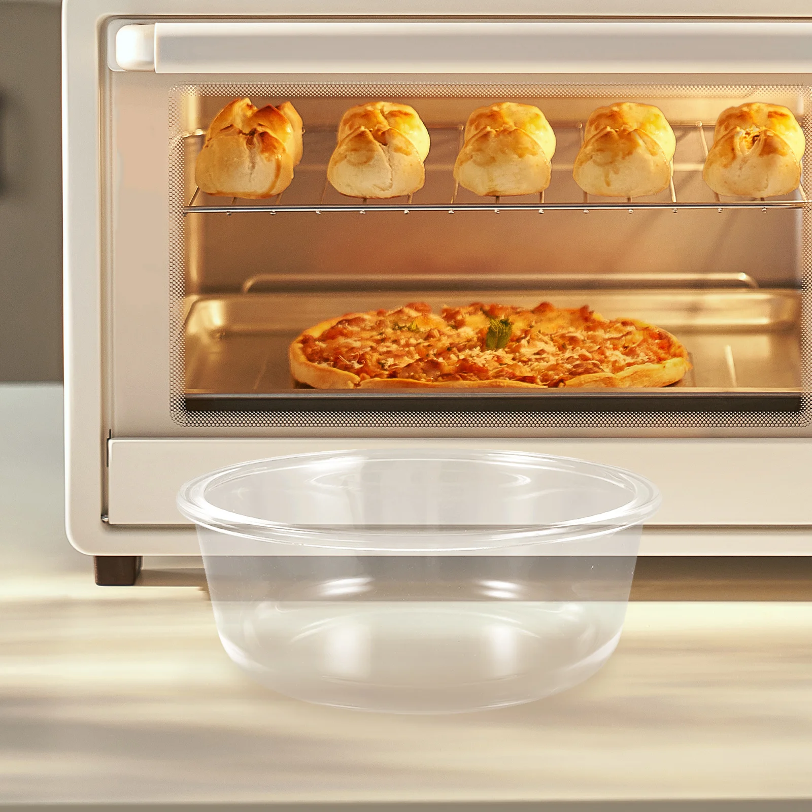 950 мл прозрачное стекло, форма для выпечки, круглая тарелка для пирога, равномерный нагрев, фритюрница, запеканка для духовки, безопасная многофункциональная десертная тарелка для приготовления еды