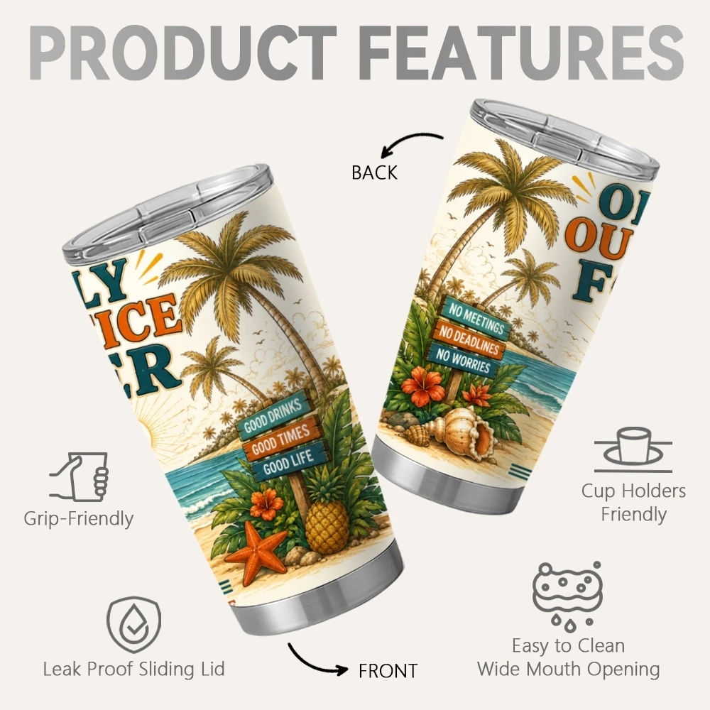 The Legend Retires Vacuum Flasks 20oz Coffee Cup with 2 Lids & Reusable Straw Stainless Steel Vacuum Insulated Travel Mug