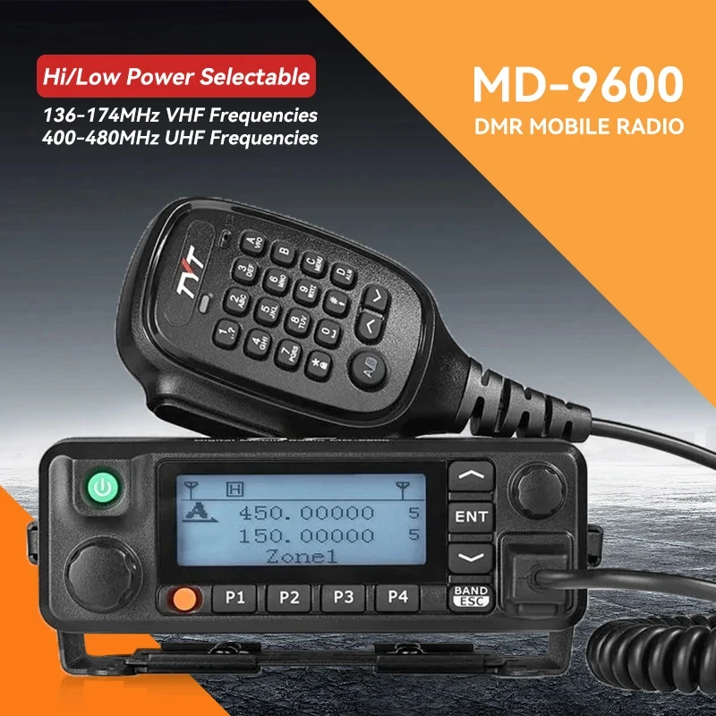 Rádio Móvel Veicular TYT MD-9600 PLUS GPS AES256 Dual Band MD9600 MD 9600 PLUS DMR Transceptor de Rádio Amador Walkie Talkie Digital