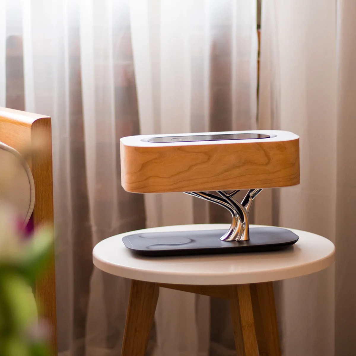 Tree Light Smart Desk Lamp Mobile Phone Wireless Charging Bluetooth Audio Bedside Ornament Decorative Light