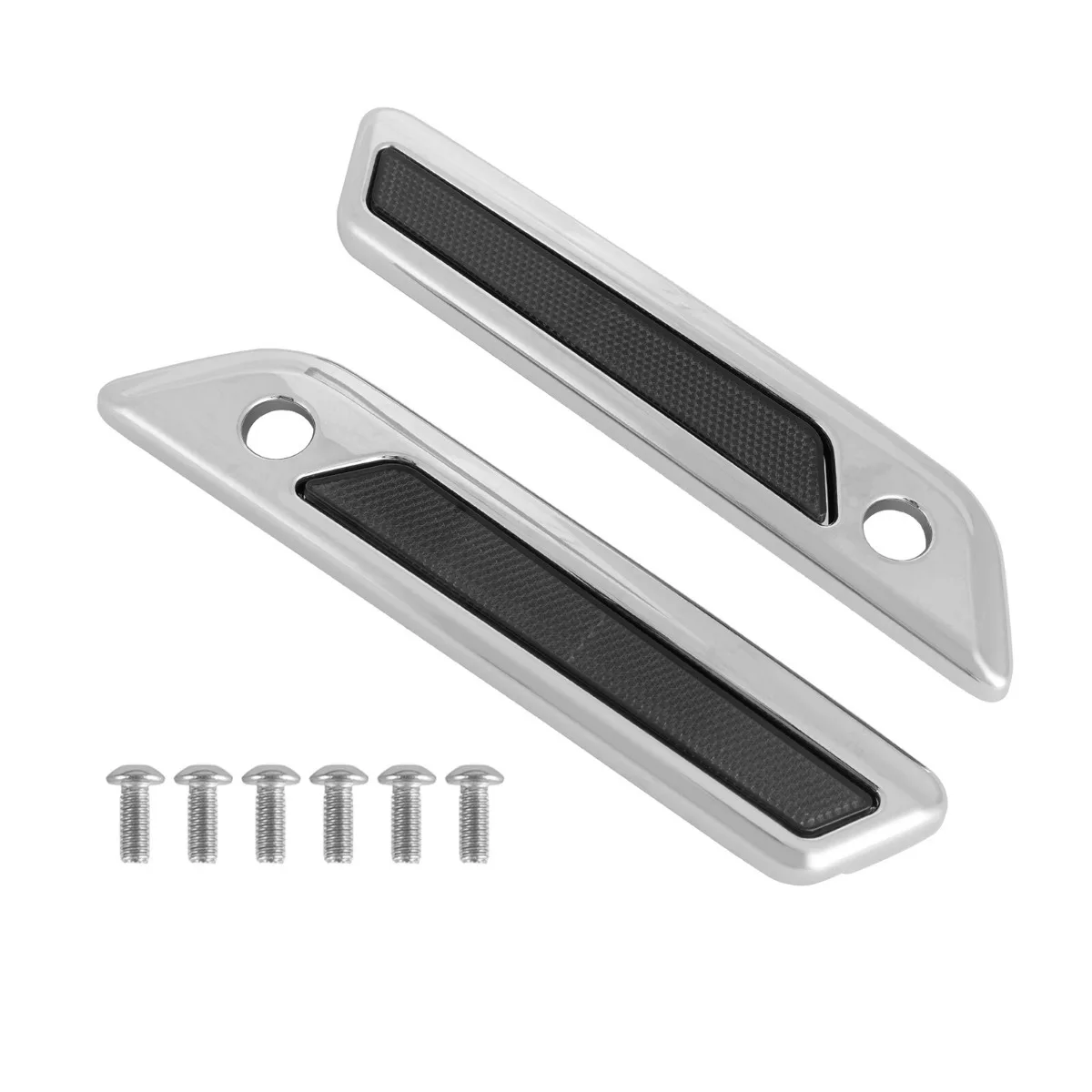 Saddlebag Latch Cover Hard Bag Chrome_Gray Fit Touring Road Glide King 14-23 US Car Accessories