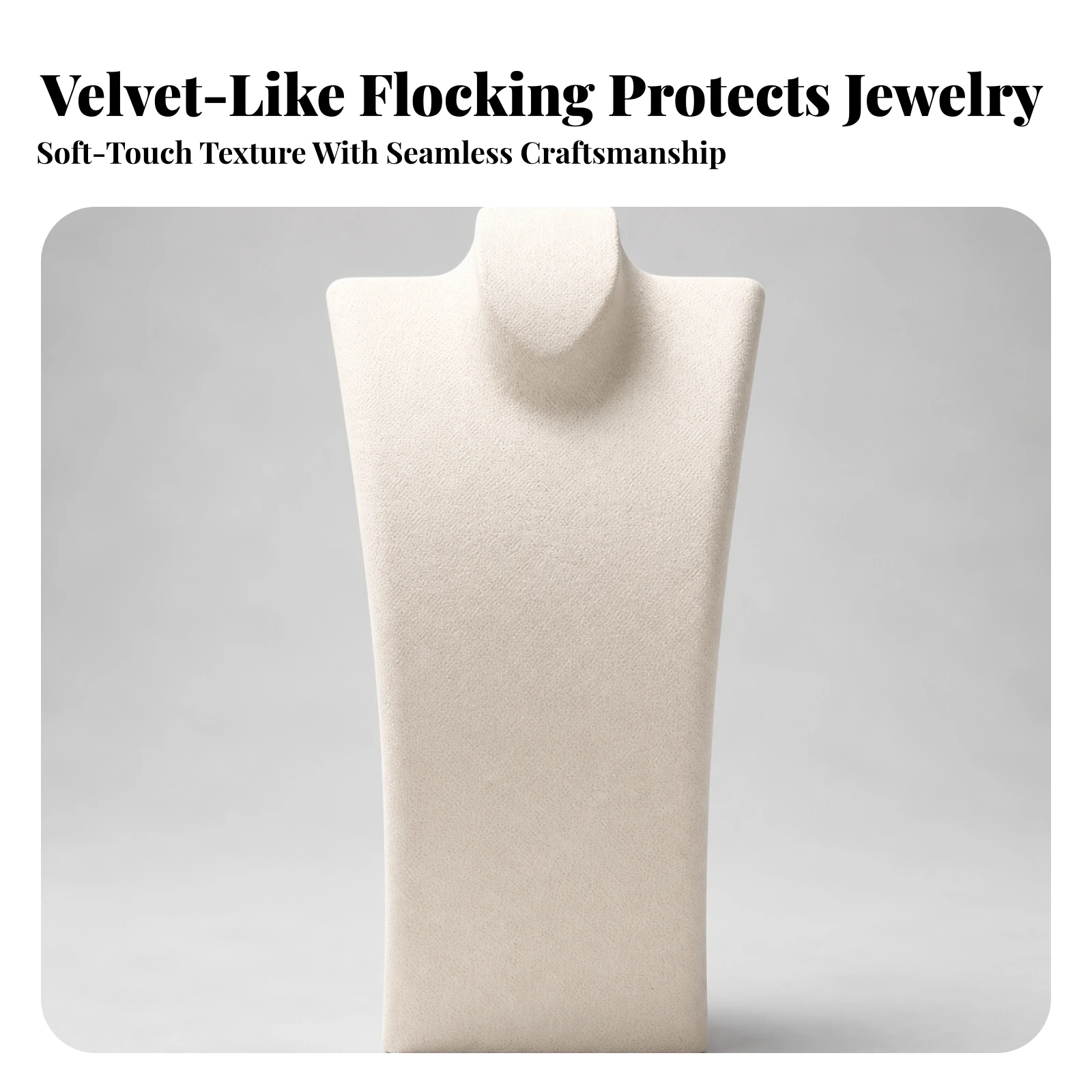 Necklace Display Bust Textured Torso Necklace Display Jewelry Bust Holder Versatile Compact for Jewelers, Retail Counter
