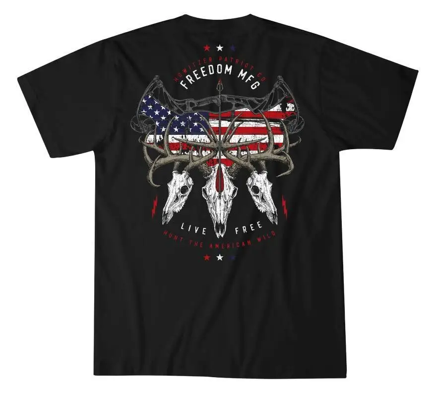 American Hunter Freedom Hunt Military Grunt T-Shirt 100% Cotton O-Neck Short Sleeve Summer Casual Mens T-shirt Size S-3XL