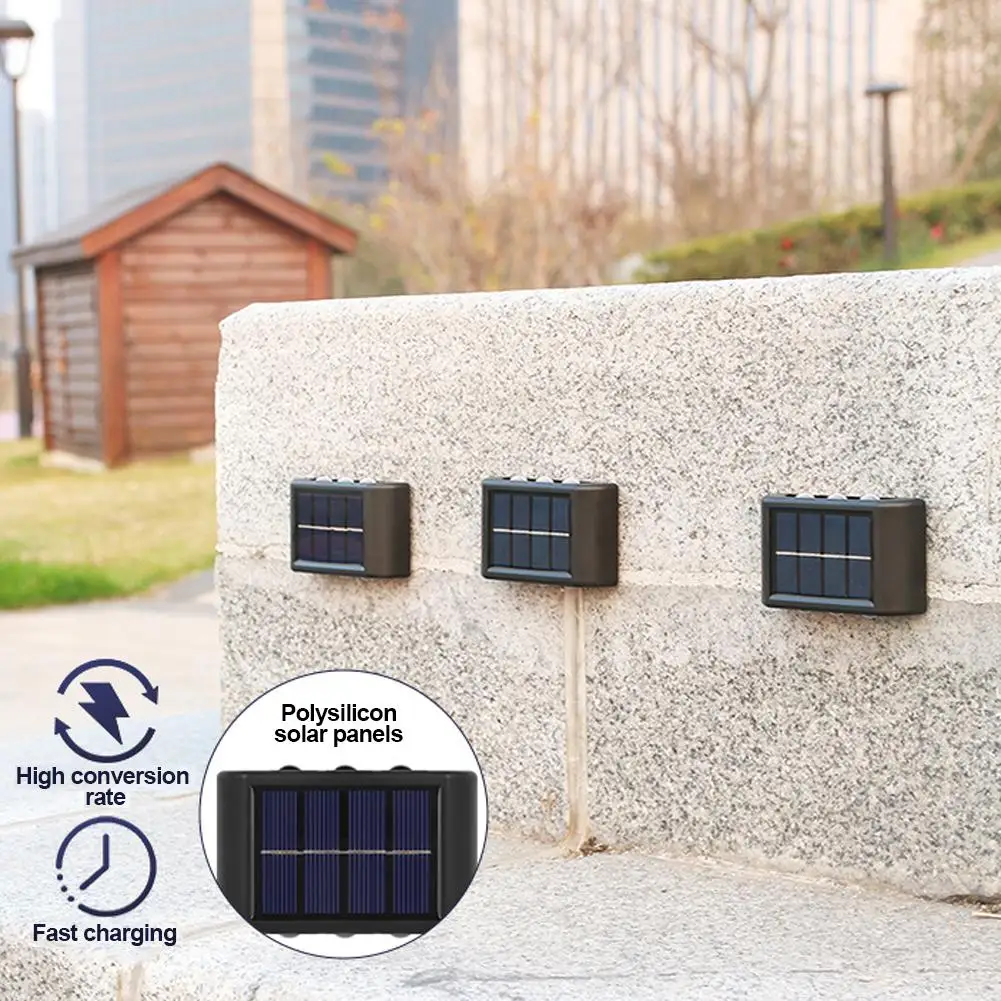 Lámpara Solar Led de pared para exteriores, luz Solar de 2 piezas, impermeable, brillante, para decoración de jardín, Calle y balcón