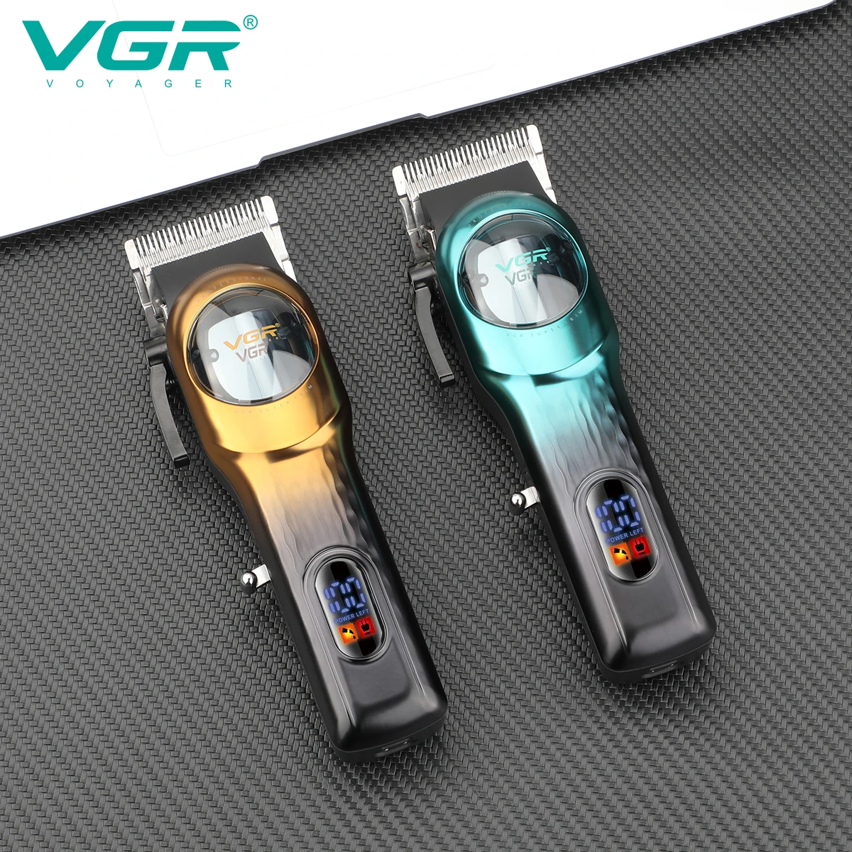 VGR Hair Clipper Professional Barber Rechargeable Hair Cutting Machine 9000 RPM Hair Trimmer Adjustable Clipper for Men V-166