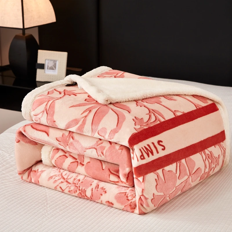 

Красивое толстое одеяло с принтом, теплое одеяло, супер розовое фланелевое флисовое одеяло премиум-класса для осенне-зимнего использования