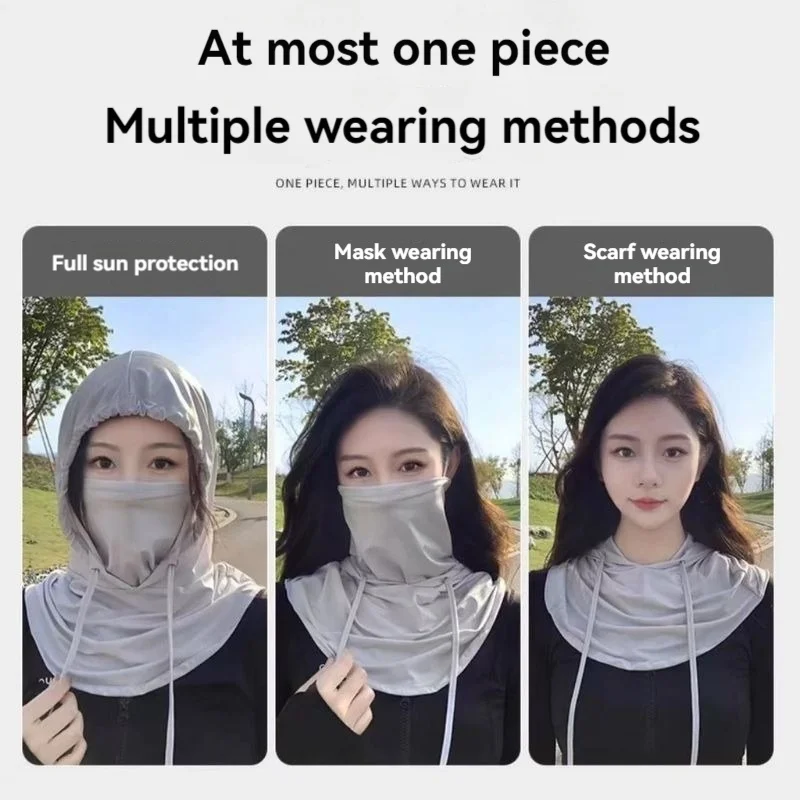 Ice Silk Face Cover Mask Men Unsiex UV Protection Anti-UV Half Face Cover Neck Wrap Cover Cycling Sunscreen Face Mask Dustproof