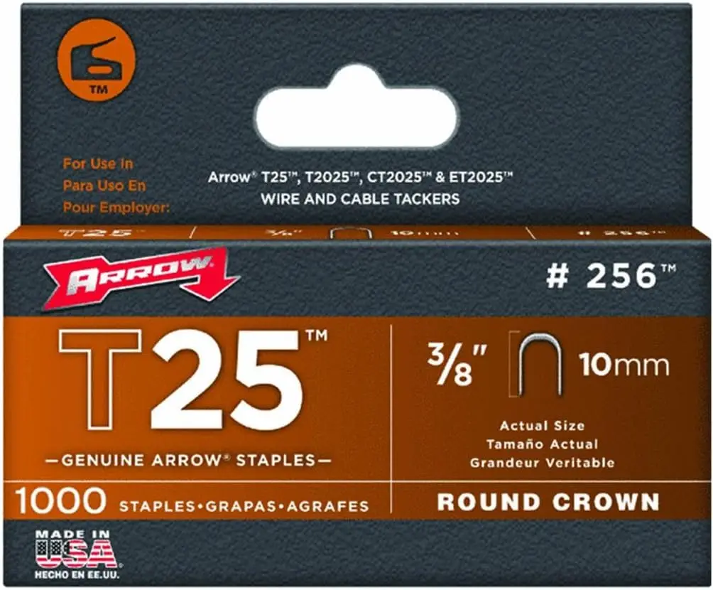 

Heavy-Duty T25 Staples, 3/8 Inch Length for Secure Fastening in Wood and Upholstery