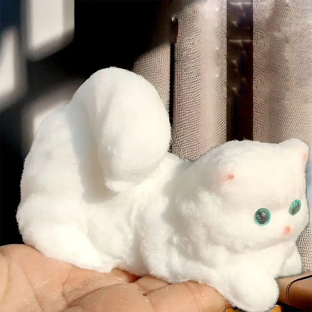 Cute Slow Rebound Persian Cat Doll Squeeze Toy Silicone Animal Simulation Cat Squeeze Toys Colorful Soft Cat Fidget Toy Adults