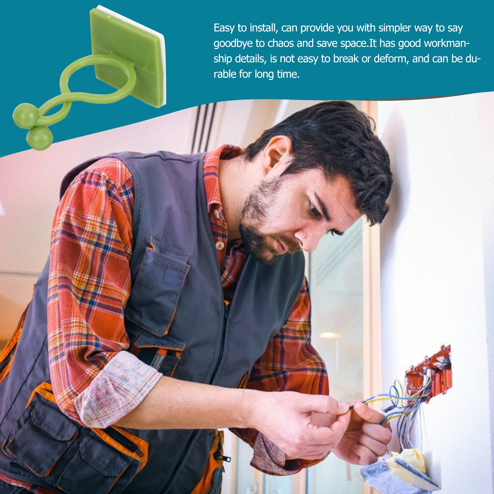 

200 Pcs Standwich Hook Clips for Plants Clamp Wall Fixture Support Trellis Adhesive Vines Fixing Sticky Fixer Hooks