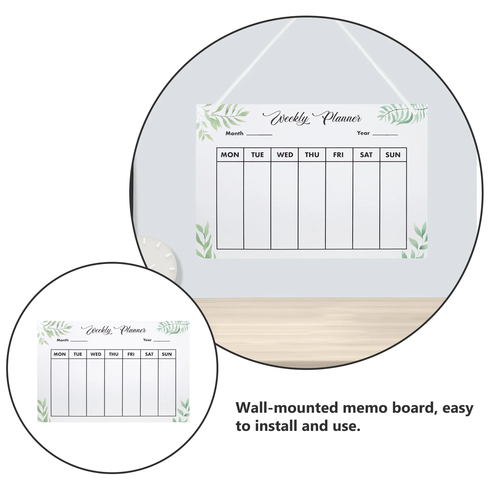 Erasable Acrylic Weekly Planner Board Transparent Memo Lanyard Notes Tabletop Clear Desk Hanging Note Board