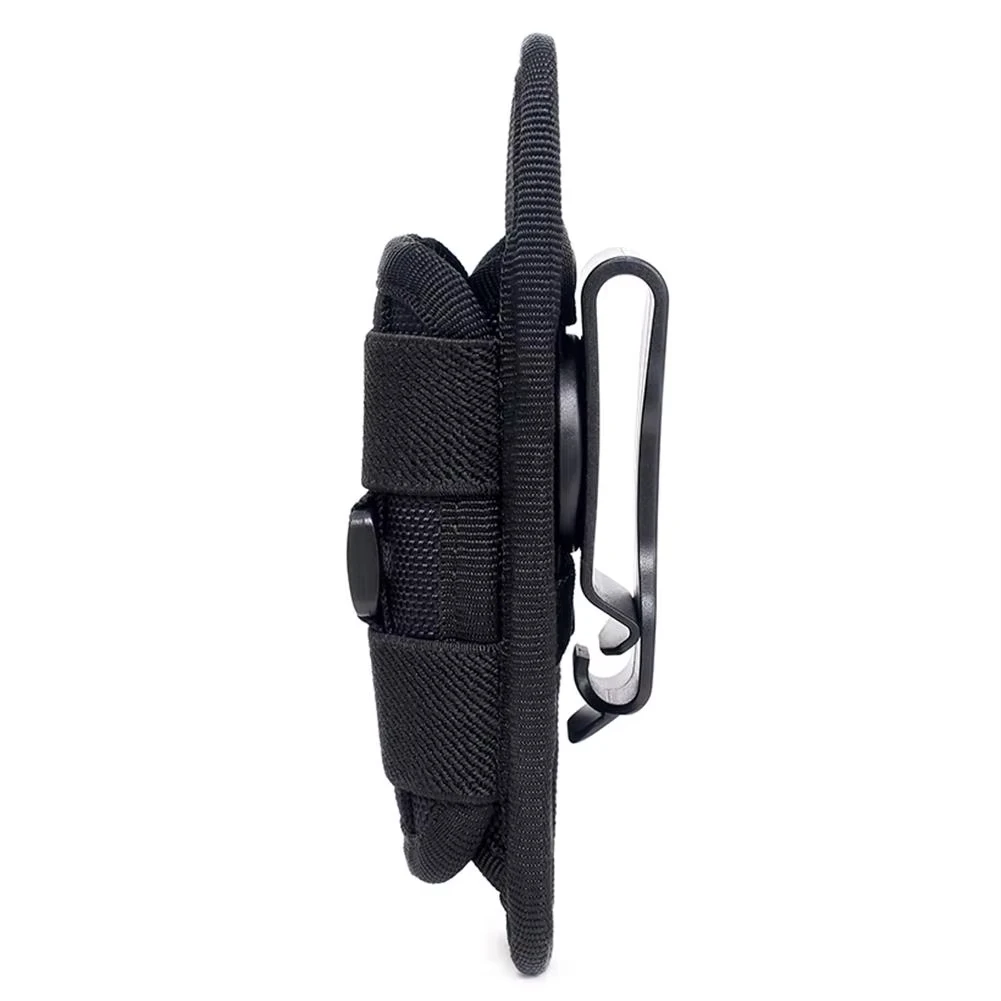 Outdoor Tactical Flashlight Pouch 360 Degrees Rotatable Hunting Torch Case Holster Portable Belt Holder Cover for Searchlight