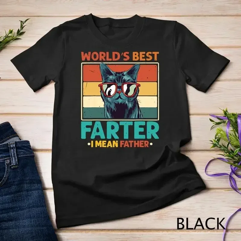 Worlds Best Farter I Mean Father t shirt Best Cat Dad Ever Unisex T shirt