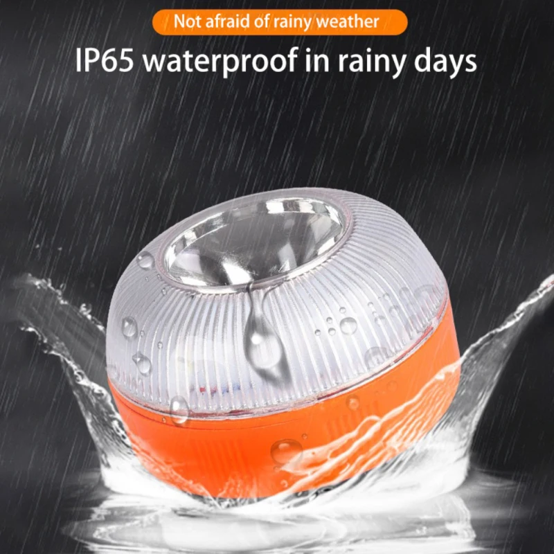 Car Emergency Beacon Light USB Rechargeable V16 Magnetic Induction Strobe Flashing Warning Light Help Flash Safety Signal Lamp