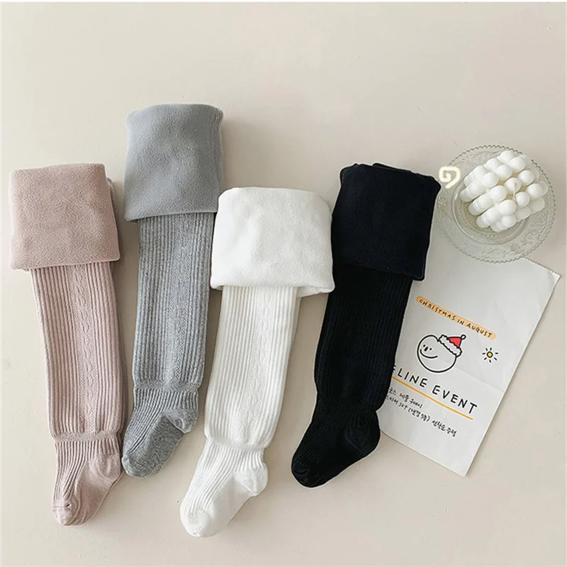 1-5Years Winter Thick Warm Tights for Girls Casual Cotton Kids Girl Pantyhose Casual Autumn Children Stockings 2022 New Tight