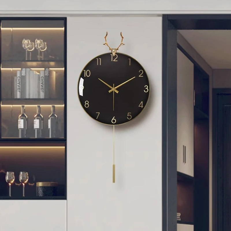 

Large Luxury Wall Clock Modern Minimalist Restaurant Nordic Wall Watch Creative Silent Design Reloj Pared Living Room Decoration