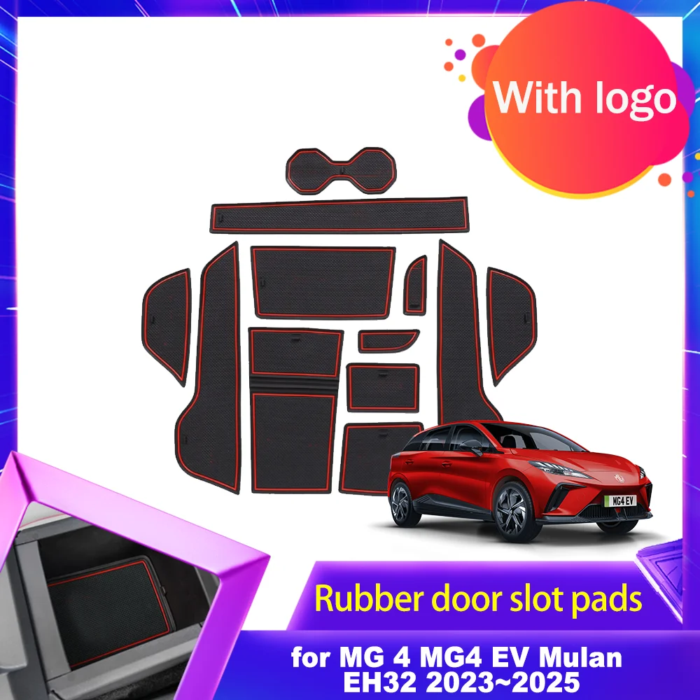 

Car Slot Door Groove Mat for MG 4 MG4 EV Mulan EH32 2023~2025 Silicone Armrest Cup Storage Box Anti-slip Pad Cushion Accessories