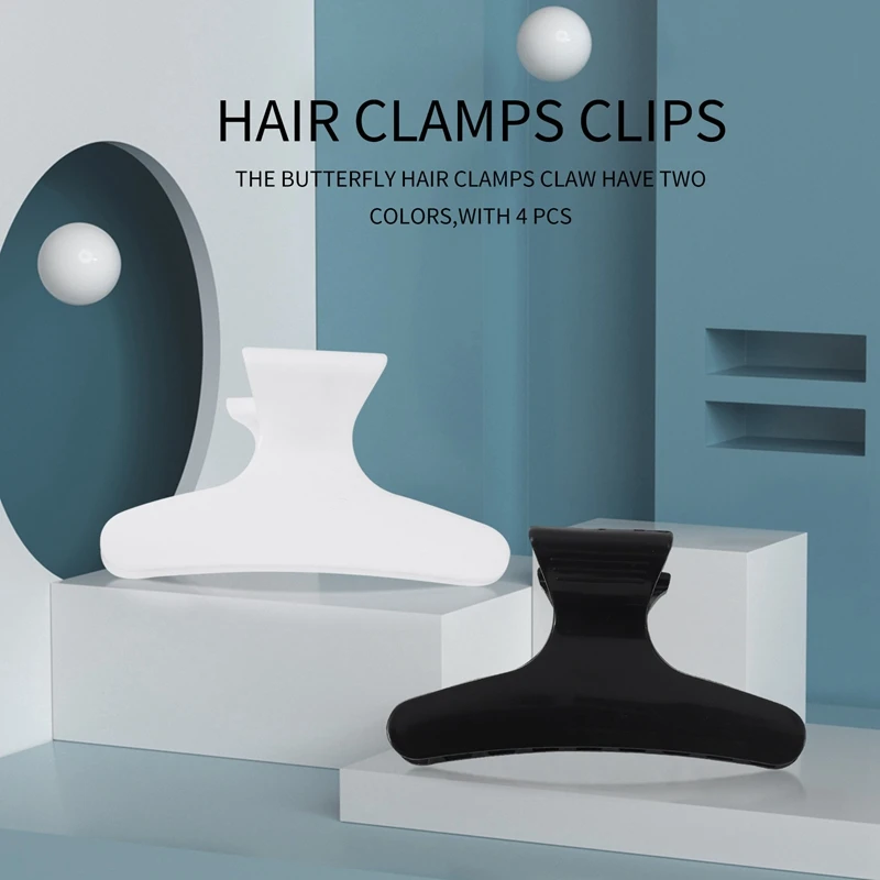4PCS Black White Hairdressers - Hair Clips review and price