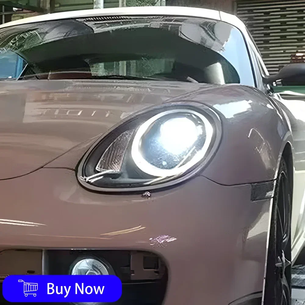 포르쉐 박스터 카이맨 987.1 2004-2008년식 업그레이드 고사양 LED 자동차 헤드라이트 어셈블리 프로젝터 렌즈 액세서리