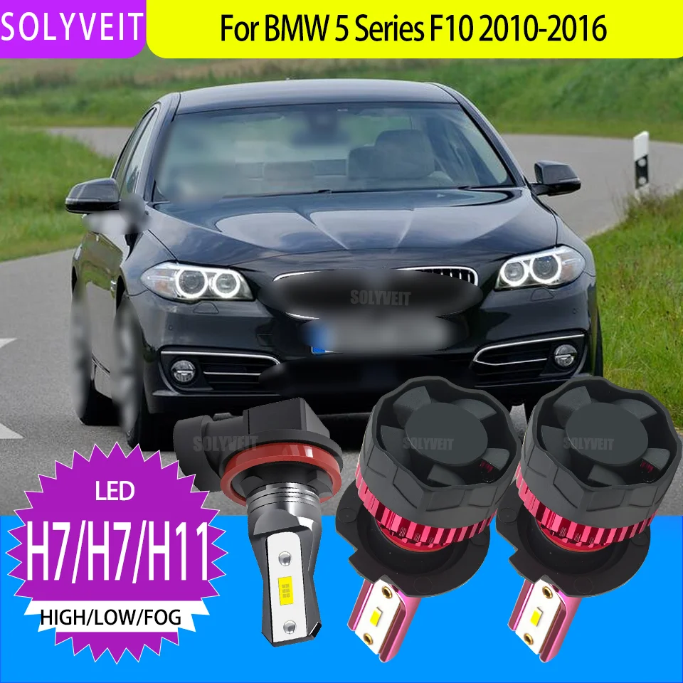 

High Definition LED Headlight HI LO Foglight Bulbs Crystal White Light For BMW 5 Series F10 2010 2011 2012 2013 2014 2015 2016