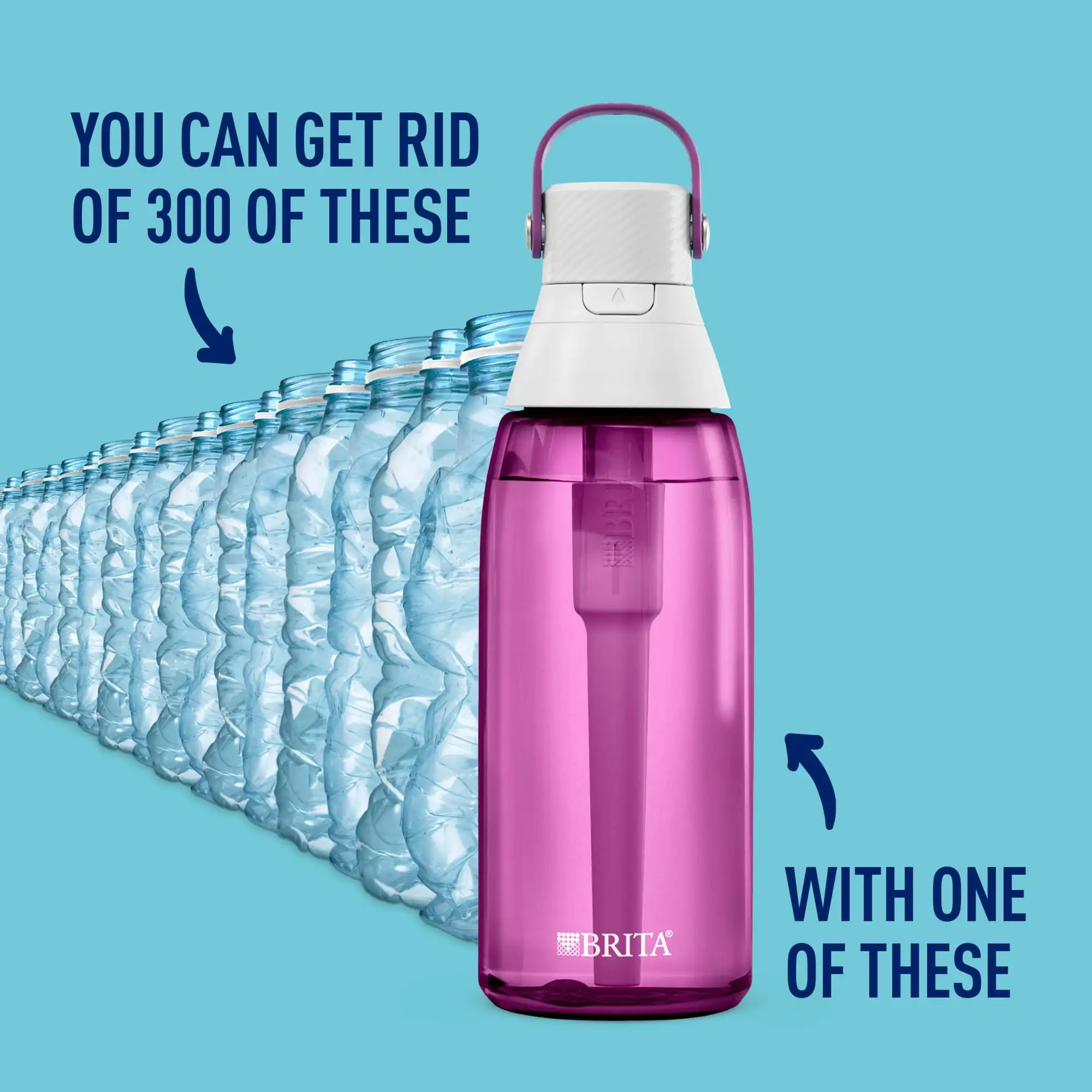 

Brita 36 oz Orchid Premium Leak Proof Filtered Water Bottle with Straw