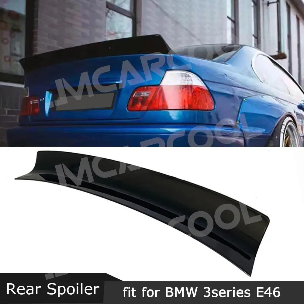 Rear Trunk Duck Spoiler for BMW 3 Series E46 1998-2004 Rear Bumper Lip Spoiler Wing Carbon Fiber/ABS Add On Car Accessories