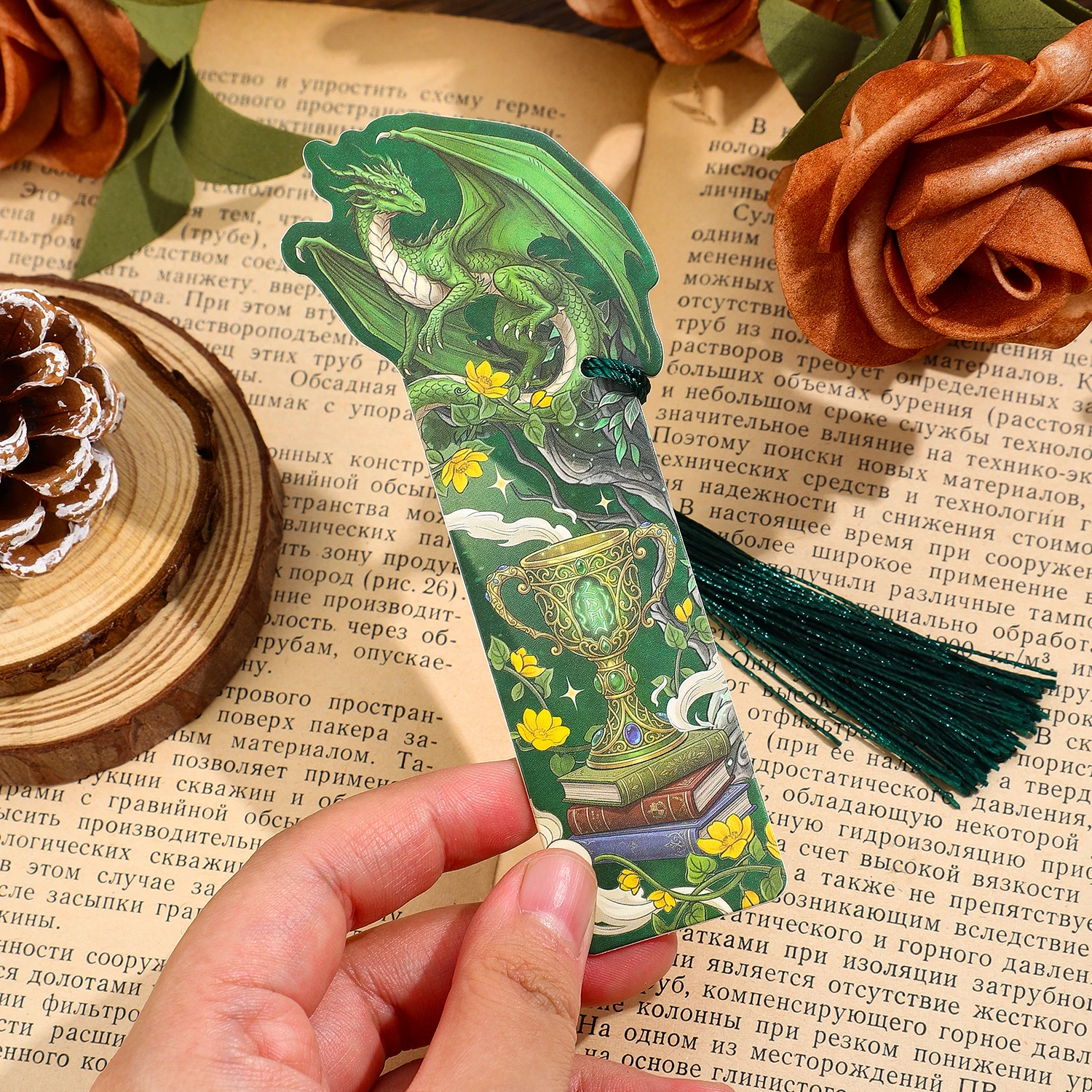 4Pcs Fantasy Dragon Leather Bo - đánh giá và giá Resin Art Bookmark