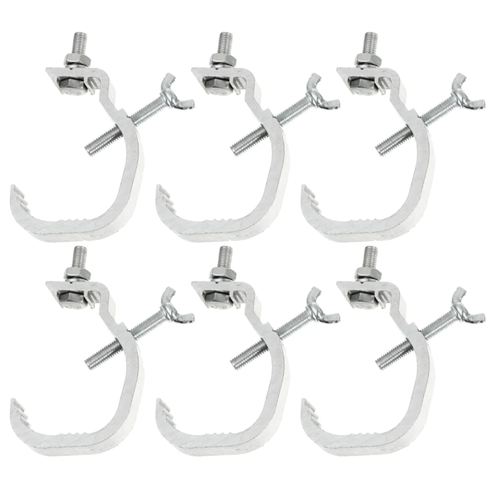 

6 Pcs Stage Light Hook Moving Clamps O-clamp Aluminum Clips Heavy Duty Lights Truss