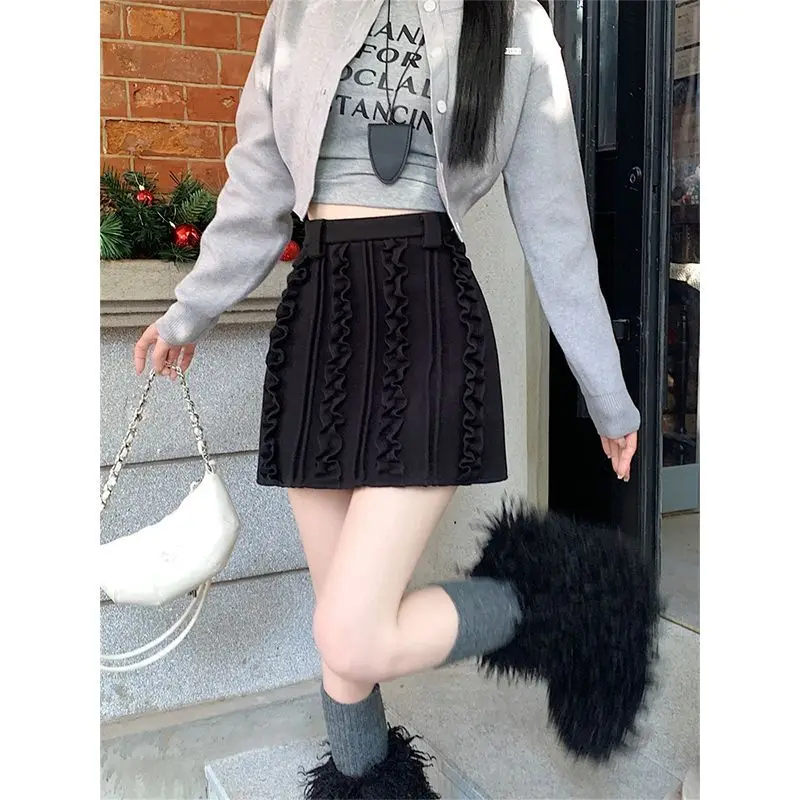 تنورة هامشية للسيدات تنورة تنحيف عالية الخصر مع شورت مضاد للدفقة الأكثر مبيعًا