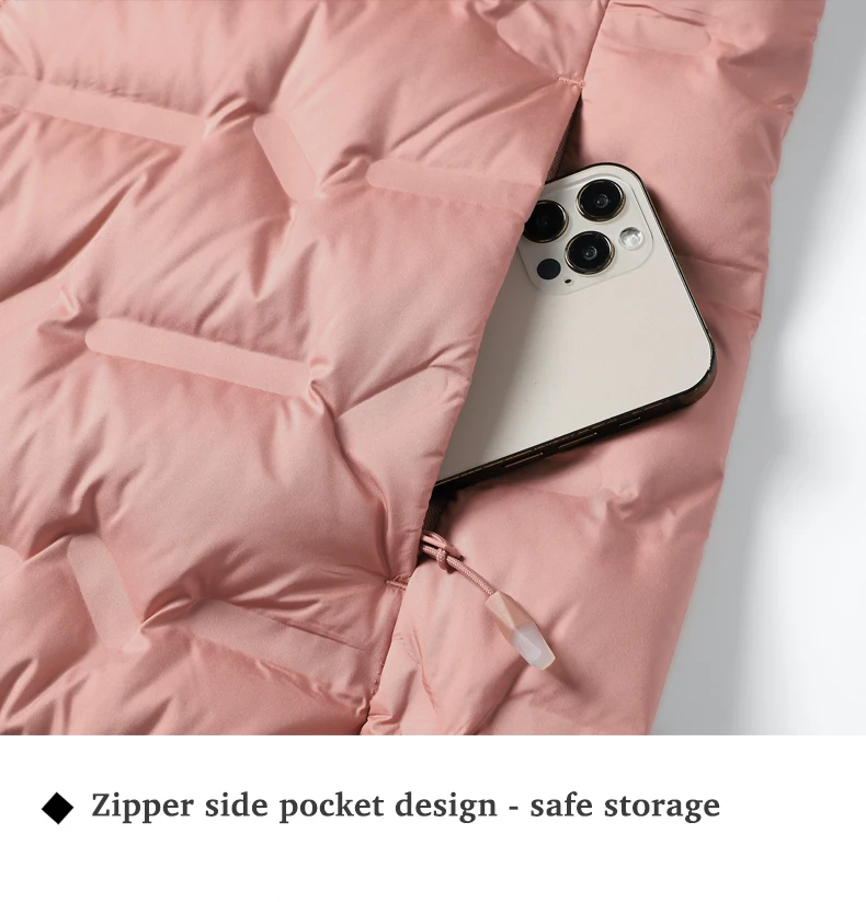 EUMERGX Winter Warme Daunenjacke für Damen Wandern Camping Klettern Trekking Graphen-Futter Mantel Entendaunen Leichte Polsterjacke – Detail 25