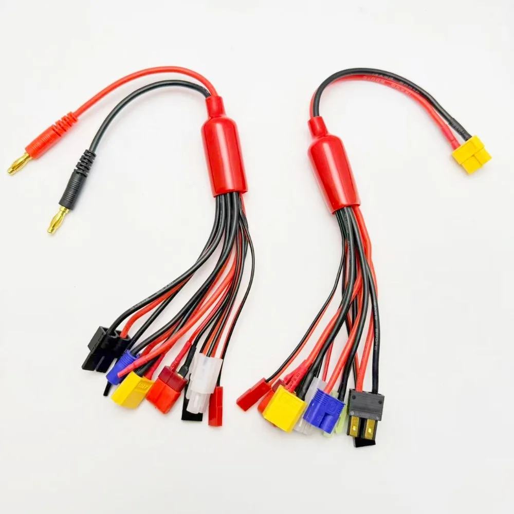 8-in-1 RC-Ladeadapter-Stecker: 8-in-1-Ladegerät mit 4,0-mm-Bananenstecker, XT60, TRX, Tamiya, Lipo für RC-Auto, Drohne, Imax B6, B6AC Batteriekabel – Detail 4