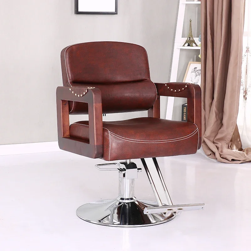 

Barbershop Pedicure Adjust Vanity Retro Makeup Barber Chair Salon Hairdressing Chair Professional Vanity Chaise Furniture