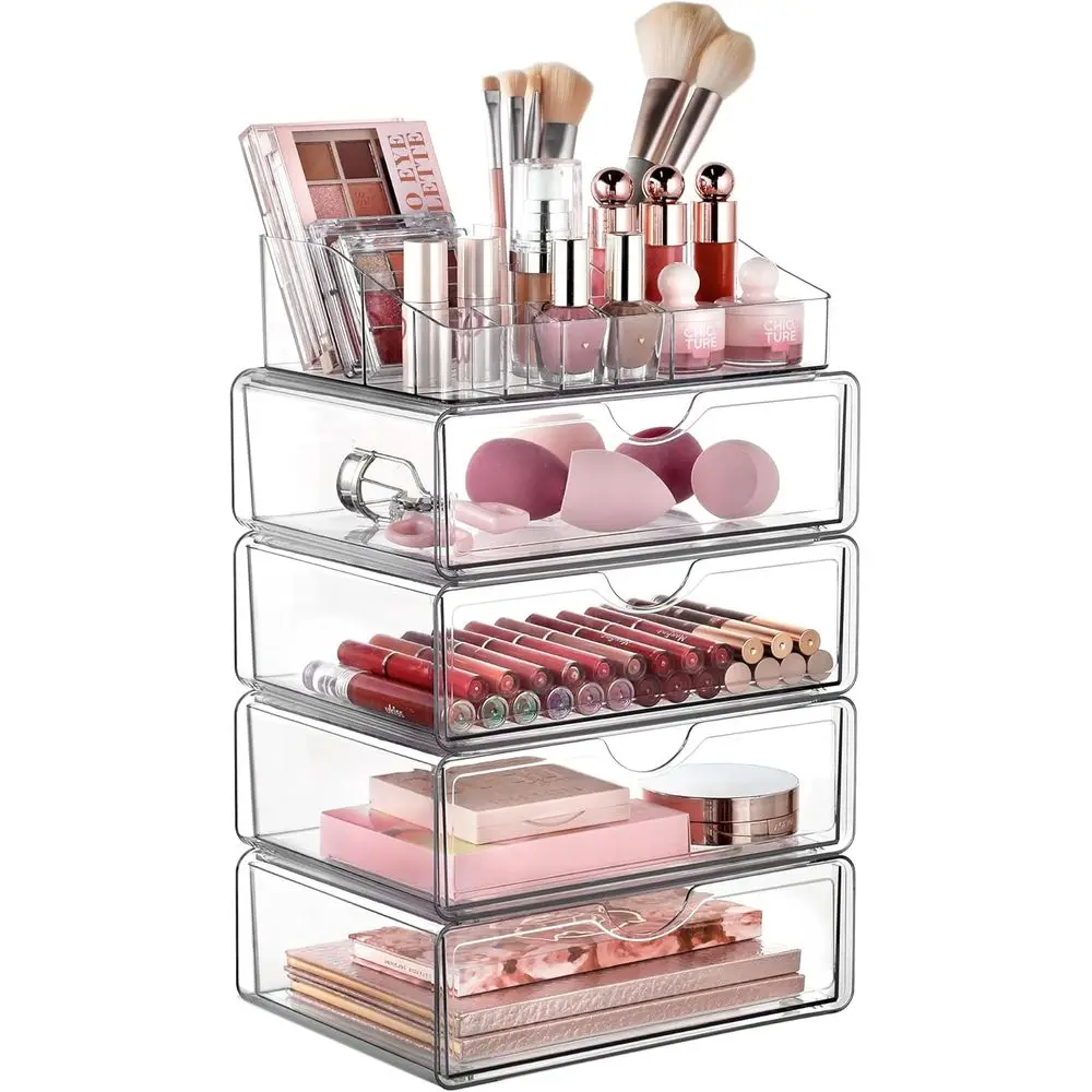 

5 Tier Clear Makeup Organizer, Cosmetic Storage for Dresser, Vanity, Beauty Holder