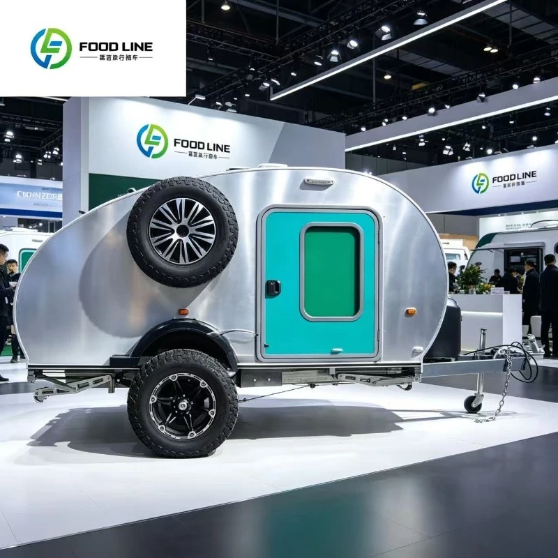 FOODLINE Mini Slide On Truck Pop Up Camper Van Teardrop Rvs Travel Trailer With Bathroom