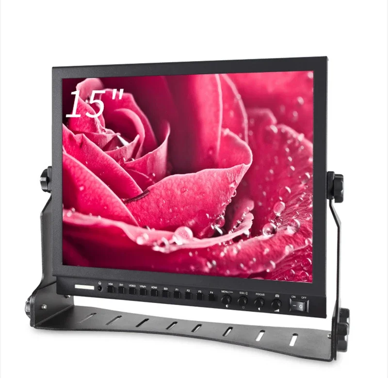

P150-3HD Switcher 15 Inch IPS Aluminum Design 1024X768 4:3 Broadcast Monitor with 3G-SDI HDMI AV YPbPr DVI-I SDI Full Interface